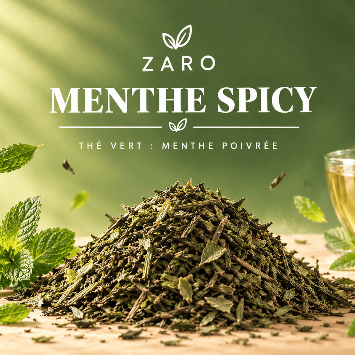Thé vert Menthe Poivrée - MENTHE SPICY en VRAC (Édition limitée) - ZARO