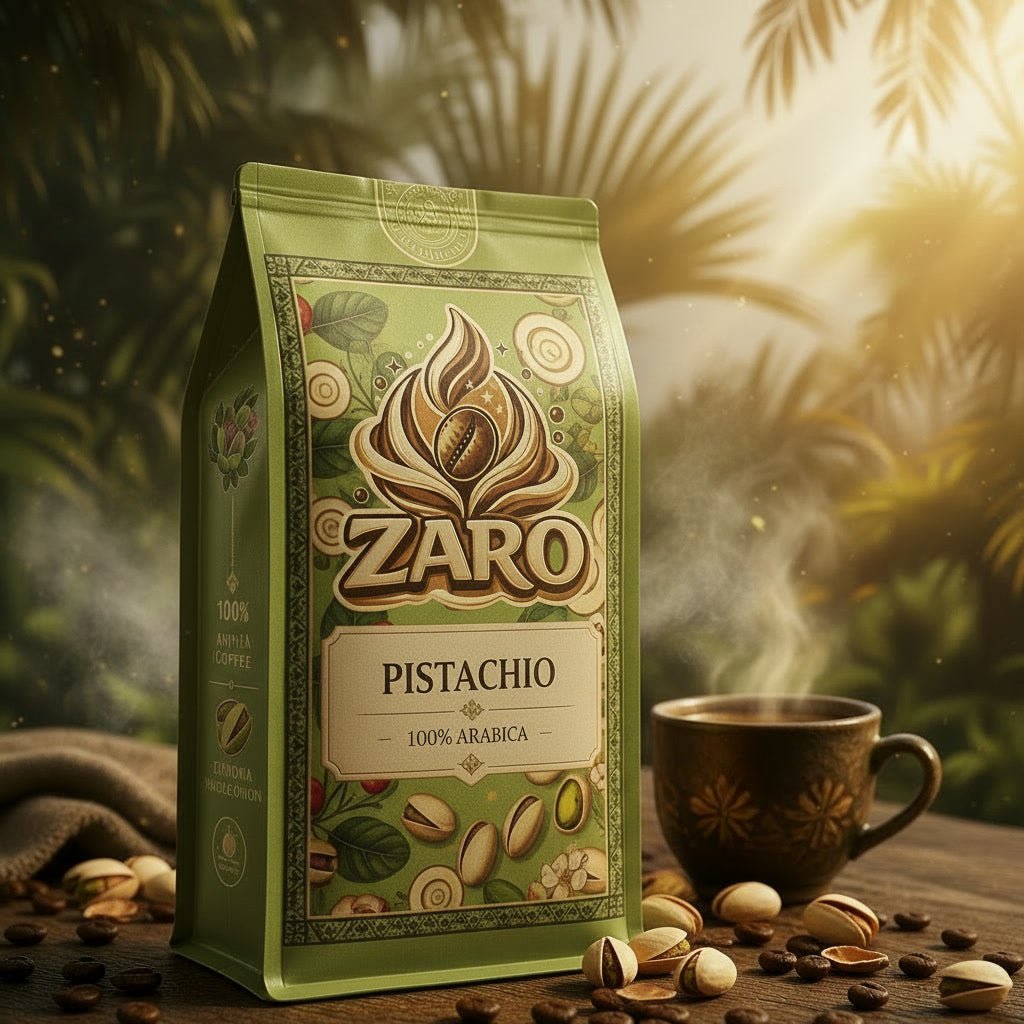 Café pistache 100% Arabica en grains, fraîchement torréfié